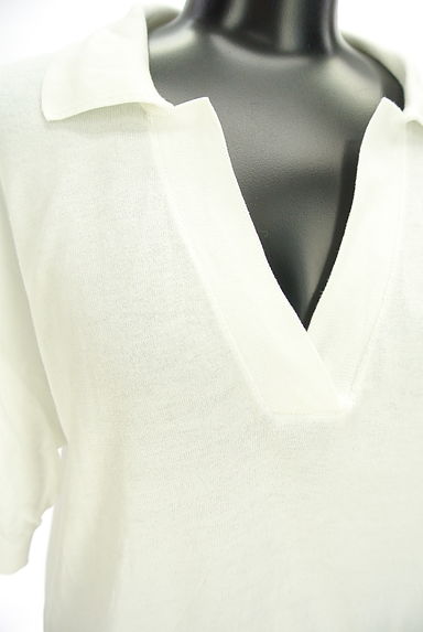 JOHN SMEDLEY（ジョンスメドレー）の古着「キーネックポロニットトップス（ポロシャツ）」大画像４へ