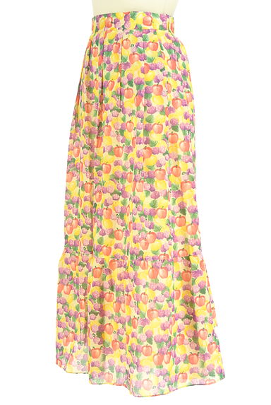 JILL by JILLSTUART（ジルバイジルスチュアート）の古着「フルーツ柄ロングスカート（ロングスカート・マキシスカート）」大画像３へ