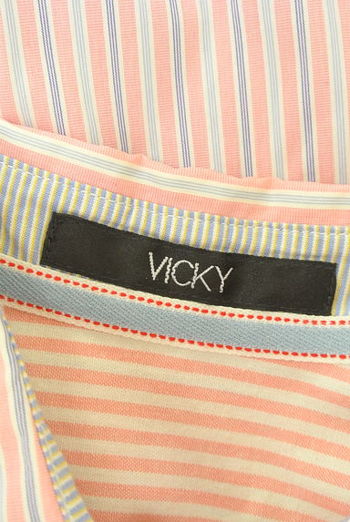 VICKY（ビッキー）の古着「マルチストライプシャツ（カジュアルシャツ）」大画像６へ