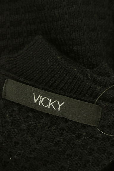 VICKY（ビッキー）の古着「ビジュー付きミドルニットトップス（ニット）」大画像６へ