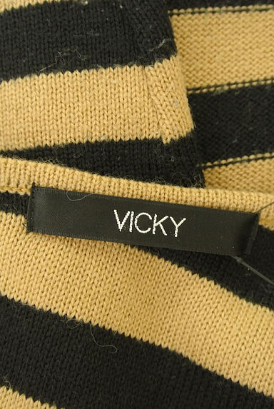 VICKY（ビッキー）の古着「ボーダー膝上ニットワンピース（ワンピース・チュニック）」大画像６へ