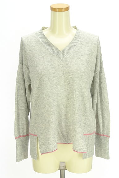 VICKY（ビッキー）の古着「Vネックパイピングニットトップス（ニット）」大画像１へ