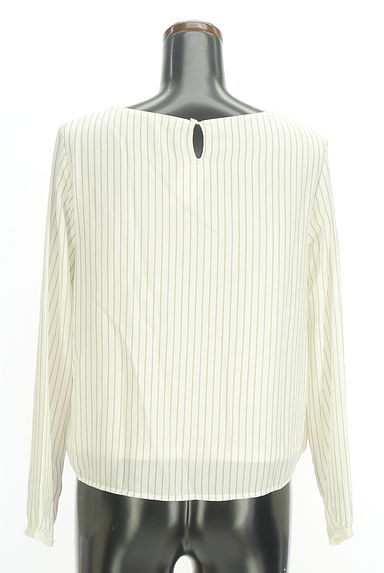 NATURAL BEAUTY BASIC（ナチュラルビューティベーシック）の古着「ストライプバルーンシフォンカットソー（カットソー・プルオーバー）」大画像２へ