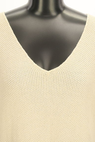 GALERIE VIE（ギャルリーヴィー）の古着「Vネックコットンニットトップス（ニット）」大画像４へ