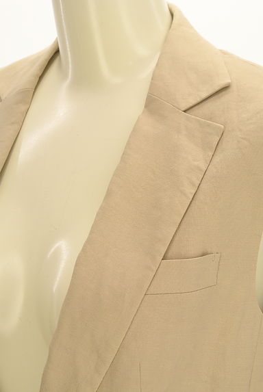 BEIGE，（ベイジ，）の古着「ワンボタンテーラードリネン混ベスト（ジャケット）」大画像４へ