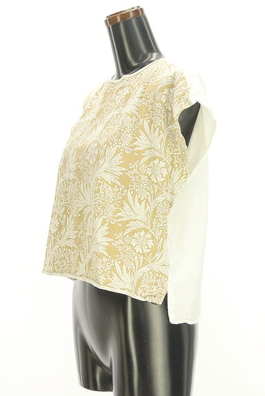 MACKINTOSH LONDON（マッキントッシュ ロンドン）の古着「フロント花柄ノースリカットソー（カットソー・プルオーバー）」大画像３へ