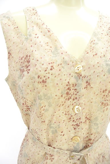 DEICY（デイシー）の古着「ベルト付き花柄シアーロングワンピース（ワンピース・チュニック）」大画像４へ