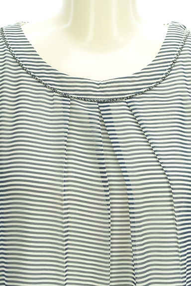 anySiS（エニィスィス）の古着「ボーダー柄シフォンブラウス（カットソー・プルオーバー）」大画像４へ