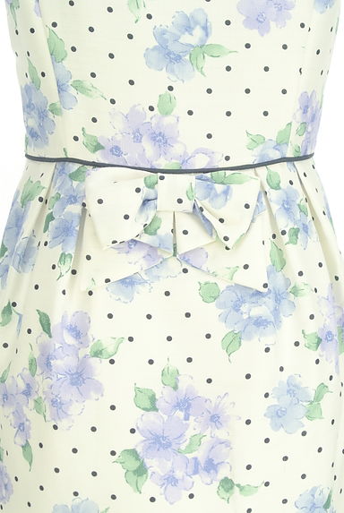 LAISSE PASSE（レッセパッセ）の古着「花×ドット柄ウエストタックワンピース（ワンピース・チュニック）」大画像５へ