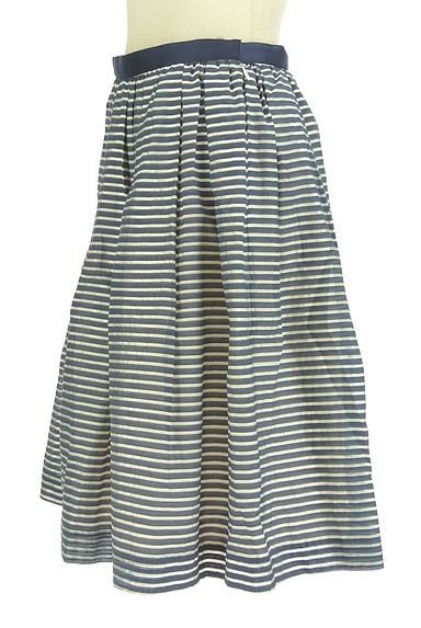 UNITED ARROWS（ユナイテッドアローズ）の古着「ボーダーシアーミディスカート（スカート）」大画像３へ