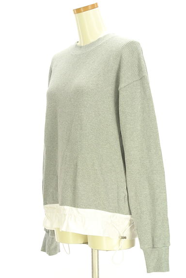 CHERIE（シェリー）の古着「ナイロン切替ドロストワッフルカットソー（ニット）」大画像３へ