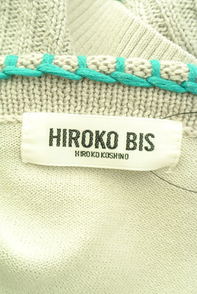 HIROKO BIS（ヒロコビス）の古着「編地切替ニットカーディガン（カーディガン・ボレロ）」大画像６へ