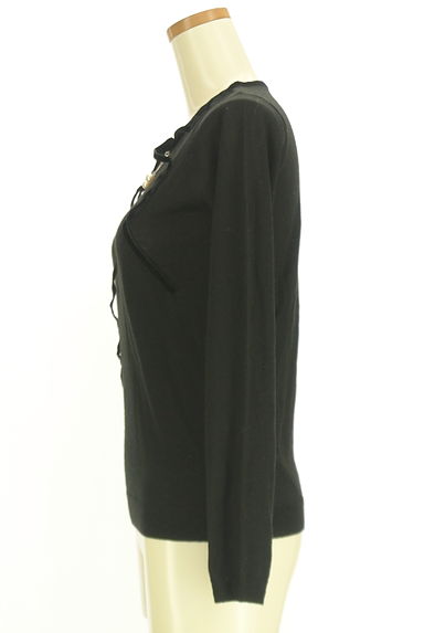 LANVIN en Bleu（ランバンオンブルー）の古着「パール付きベロアリボンニットトップス（ニット）」大画像３へ