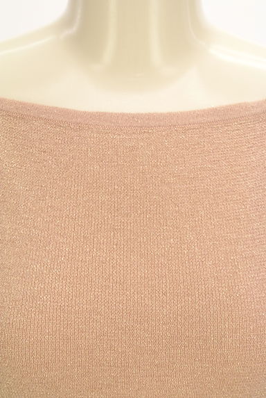 Ninamew（ニーナミュウ）の古着「ボートネックラメニットトップス（ニット）」大画像４へ