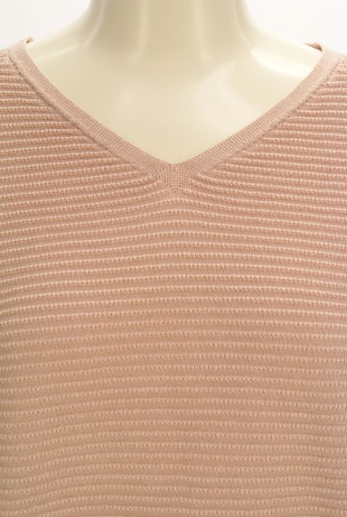 INDIVI（インディヴィ）の古着「Vネックラメニットトップス（ニット）」大画像４へ