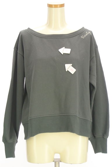 AZUL BY MOUSSY（アズールバイマウジー）の古着「リブ切替ドロップショルダースウェット（スウェット・パーカー）」大画像４へ