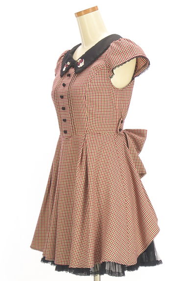 Honey Bunch（ハニーバンチ）の古着「バックリボンチェック柄膝上ワンピース（ワンピース・チュニック）」大画像３へ