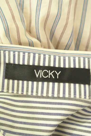 VICKY（ビッキー）の古着「マルチストライプシャツ（カジュアルシャツ）」大画像６へ