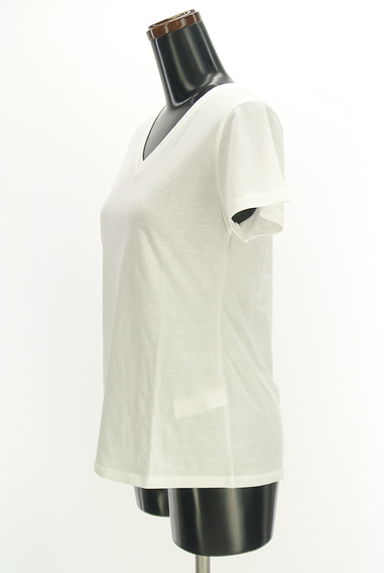 AZUL BY MOUSSY（アズールバイマウジー）の古着「Vネック白Tシャツ（Ｔシャツ）」大画像３へ