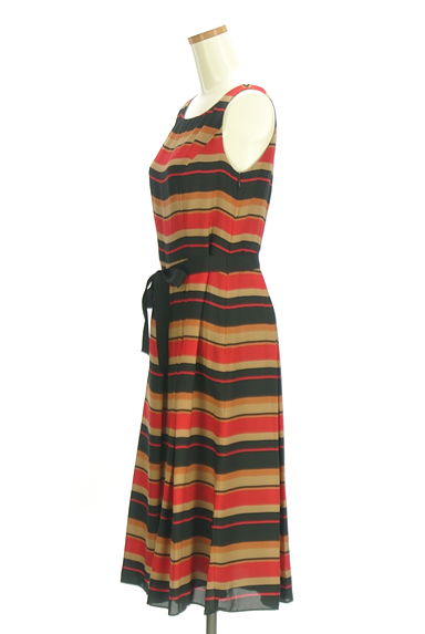 Laura Ashley（ローラアシュレイ）の古着「配色ボーダーシフォンワンピース（ワンピース・チュニック）」大画像３へ