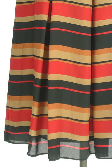 Laura Ashley（ローラアシュレイ）の古着「配色ボーダーシフォンワンピース（ワンピース・チュニック）」大画像５へ