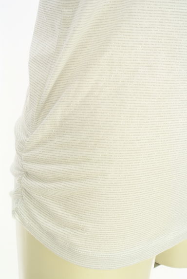 MK MICHEL KLEIN（エムケーミッシェルクラン）の古着「刺繍レーストップス＋ラメボーダータンク（カットソー・プルオーバー）」大画像５へ