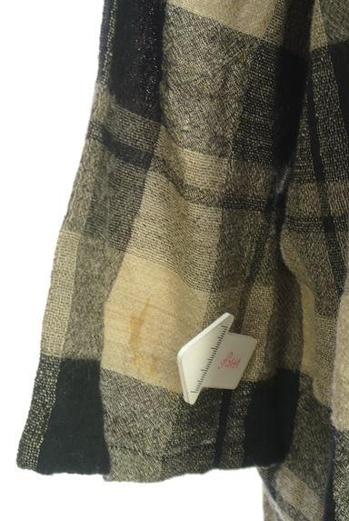 Pas de calais（パドカレ）の古着「リネン混チェック柄膝丈ワンピース（ワンピース・チュニック）」大画像５へ