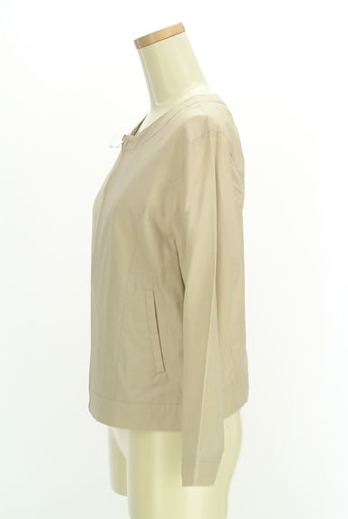 NATURAL BEAUTY BASIC（ナチュラルビューティベーシック）の古着「ジップアップノーカラージャケット（ブルゾン・スタジャン）」大画像３へ