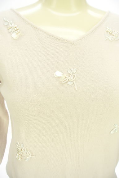 PROPORTION BODY DRESSING（プロポーションボディ ドレッシング）の古着「ビーズ刺繍七分袖ニット（ニット）」大画像４へ
