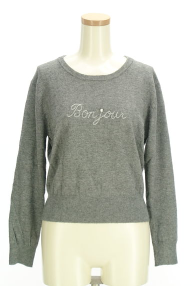 PROPORTION BODY DRESSING（プロポーションボディ ドレッシング）の古着「パール付きロゴ刺繍ニット（ニット）」大画像１へ