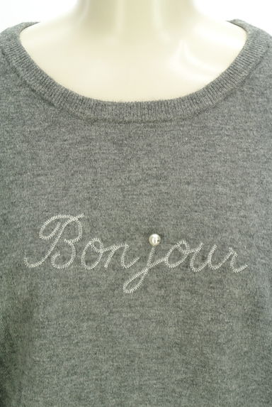 PROPORTION BODY DRESSING（プロポーションボディ ドレッシング）の古着「パール付きロゴ刺繍ニット（ニット）」大画像４へ