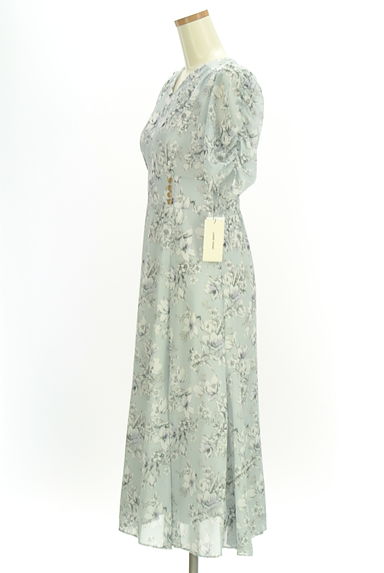 LAISSE PASSE（レッセパッセ）の古着「花柄ロングシフォンワンピース（ワンピース・チュニック）」大画像３へ