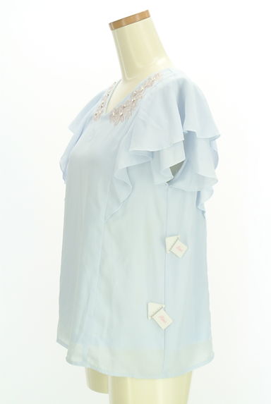 MISCH MASCH（ミッシュマッシュ）の古着「花刺繍入りフリルシフォントップス（カットソー・プルオーバー）」大画像４へ