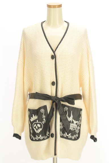 axes femme（アクシーズファム）の古着「ディズニーヴィランズレザー切替カーディガン（カーディガン・ボレロ）」大画像１へ