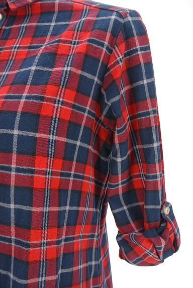 Loungedress（ラウンジドレス）の古着「配色チェックシャツ（カジュアルシャツ）」大画像４へ