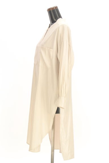 Stola.（ストラ）の古着「ドロップショルダーノーカラーシャツチュニック（ワンピース・チュニック）」大画像３へ
