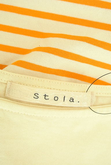 Stola.（ストラ）の古着「カットスリーブボーダーカットソー（カットソー・プルオーバー）」大画像６へ