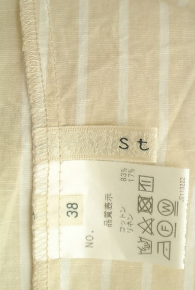 Stola.（ストラ）の古着「綿麻ストライプシャツ（ブラウス）」大画像６へ