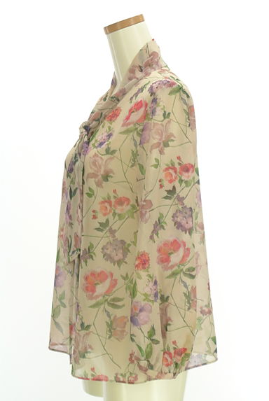Sybilla（シビラ）の古着「花柄シアーボウタイブラウス（カットソー・プルオーバー）」大画像３へ
