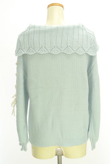 axes femme（アクシーズファム）の古着「レースアップ袖オフショルダーニット（ニット）」大画像２へ