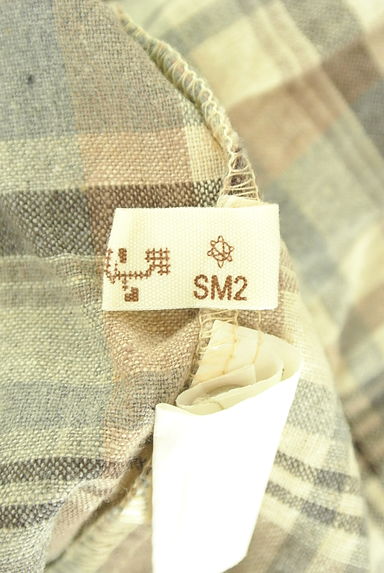 SM2（サマンサモスモス）の古着「背中ボタンチェック膝上ワンピース（ワンピース・チュニック）」大画像６へ