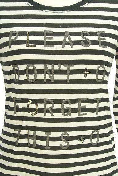 VICKY（ビッキー）の古着「スパンコールロゴボーダーTシャツ（Ｔシャツ）」大画像４へ