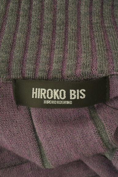 HIROKO BIS（ヒロコビス）の古着「アシメモックネックリブニット（ニット）」大画像６へ