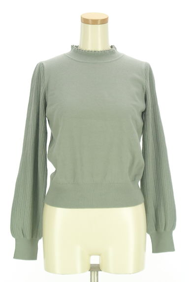 PROPORTION BODY DRESSING（プロポーションボディ ドレッシング）の古着「透かしリブ袖モックネックニット（ニット）」大画像１へ