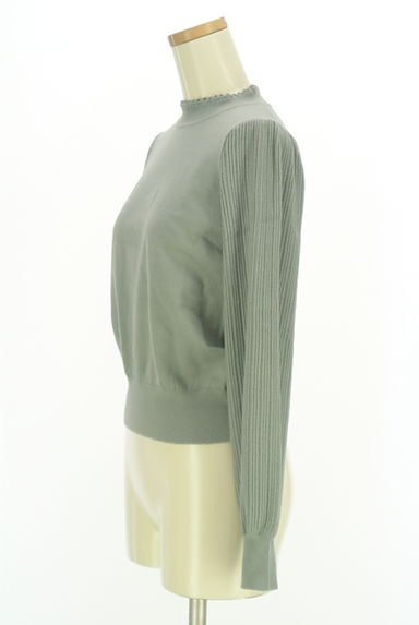 PROPORTION BODY DRESSING（プロポーションボディ ドレッシング）の古着「透かしリブ袖モックネックニット（ニット）」大画像３へ