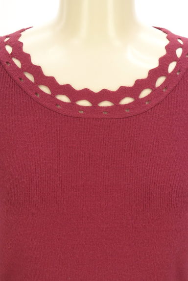 PROPORTION BODY DRESSING（プロポーションボディ ドレッシング）の古着「透かし編み膝丈ニットワンピース（ワンピース・チュニック）」大画像４へ