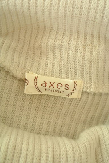 axes femme（アクシーズファム）の古着「フリルタートルリブニット（ニット）」大画像６へ