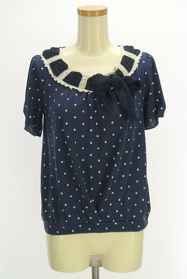 axes femme（アクシーズファム）の古着「ドット柄シフォンリボンカットソー（カットソー・プルオーバー）」大画像１へ
