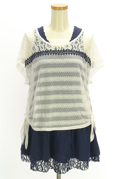 axes femme（アクシーズファム）の古着「裾シフォンタンク＋レーストップス（アンサンブル）」大画像１へ