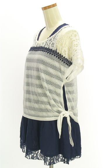 axes femme（アクシーズファム）の古着「裾シフォンタンク＋レーストップス（アンサンブル）」大画像３へ
